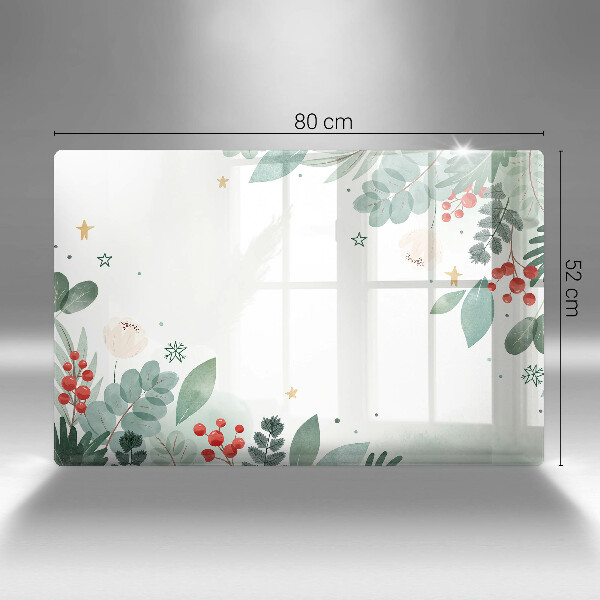 Protège plaque de cuisson Feuilles d'aquarelle