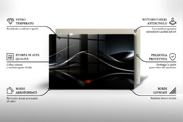 Protection pour plaque de cuisson Conception 3D abstraite