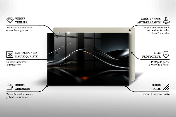Protection pour plaque de cuisson Conception 3D abstraite