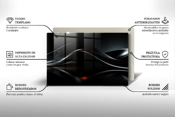 Protection pour plaque de cuisson Conception 3D abstraite