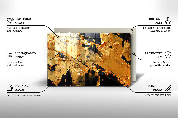 Protège plaque de cuisson Texture de peinture élégante