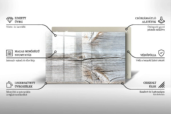 Protège plaque de cuisson Structure en bois clair