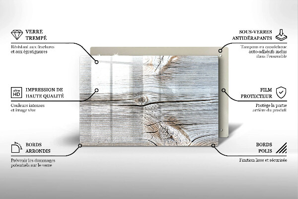 Protège plaque de cuisson Structure en bois clair