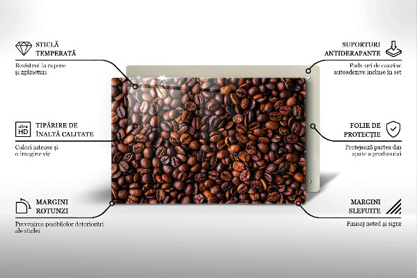 Protège plaque de cuisson Grains de café