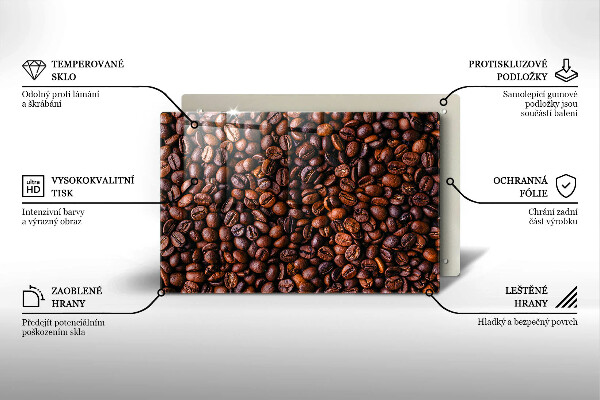 Protège plaque de cuisson Grains de café