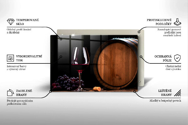 Protège plaque de cuisson Verre à vin en tonneau