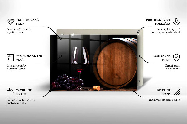 Protège plaque de cuisson Verre à vin en tonneau