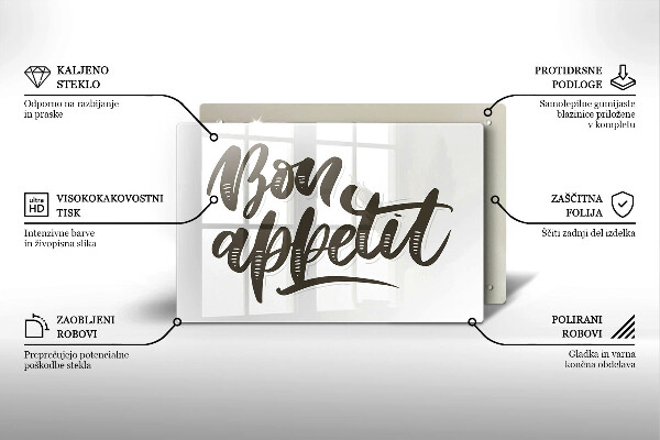 Protège plaque de cuisson Inscription Bon Appetit