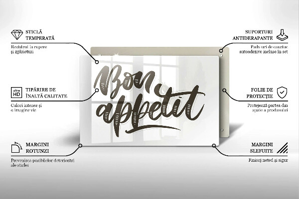 Protège plaque de cuisson Inscription Bon Appetit