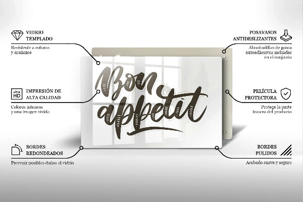 Protège plaque de cuisson Inscription Bon Appetit