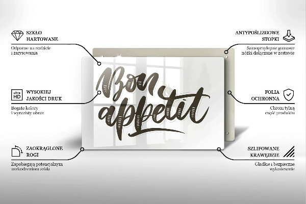 Protège plaque de cuisson Inscription Bon Appetit