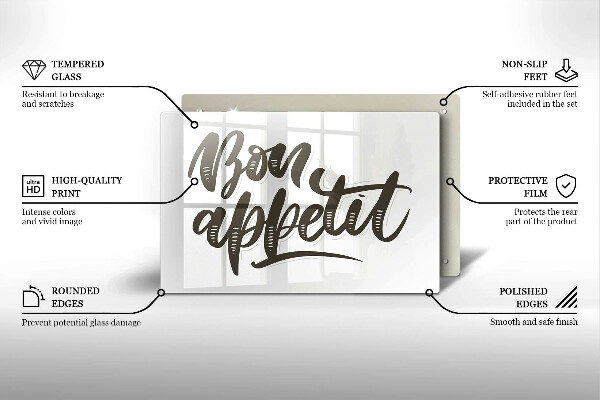 Protège plaque de cuisson Inscription Bon Appetit