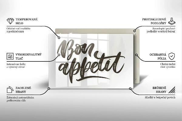 Protège plaque de cuisson Inscription Bon Appetit