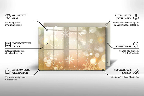 Protège plaque de cuisson Flocons de neige