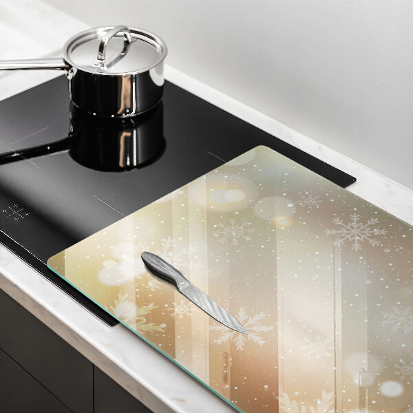 Protège plaque de cuisson Flocons de neige