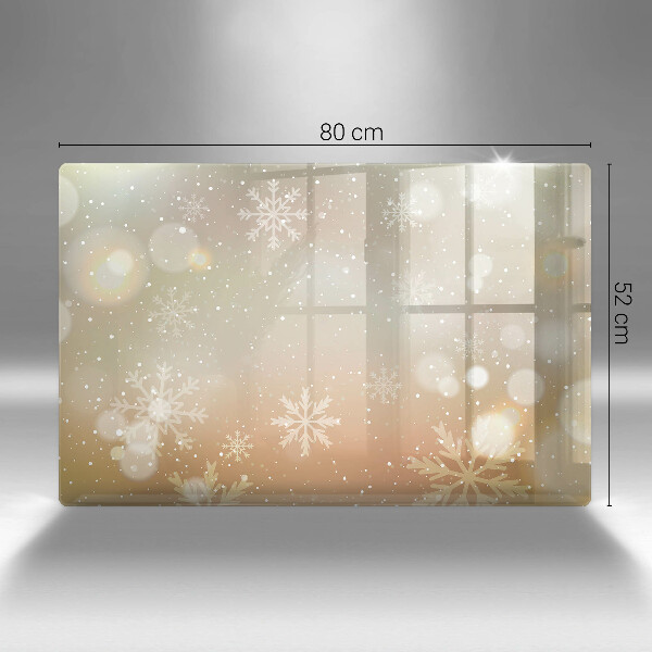 Protège plaque de cuisson Flocons de neige