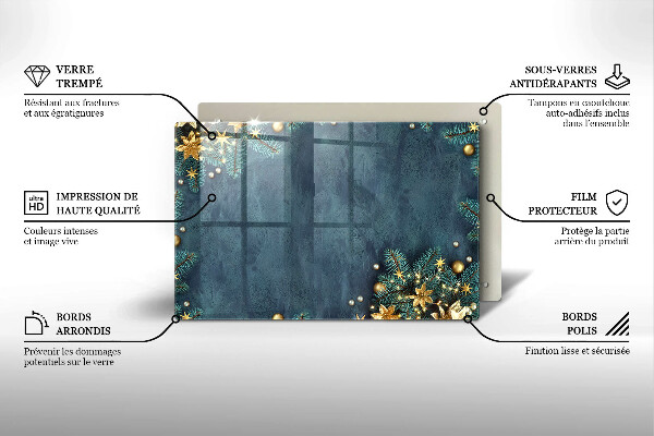 Protège plaque de cuisson décorations de Noël