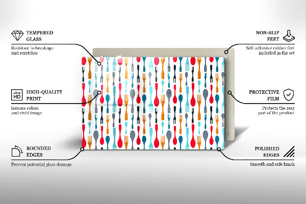Protège plaque de cuisson Illustration de cuillère