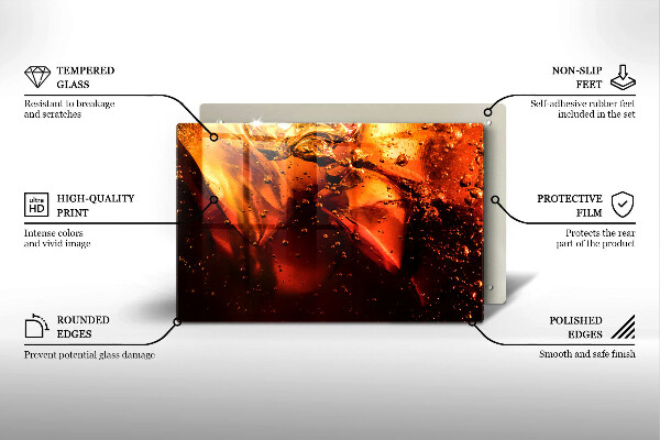 Protège plaque de cuisson Boisson au cola avec de la glace