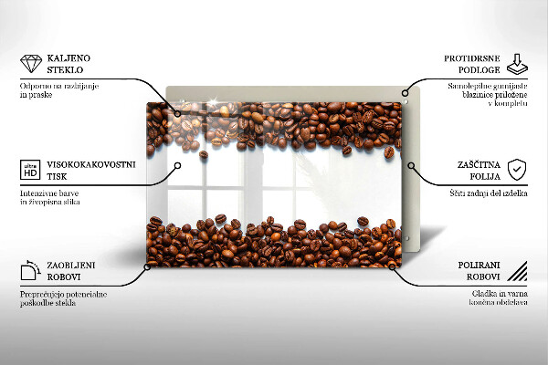 Protège plaque de cuisson Grains de café