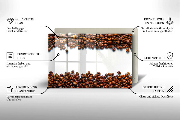 Protège plaque de cuisson Grains de café