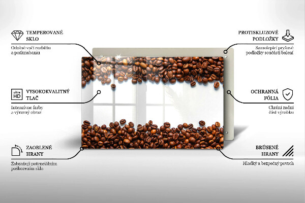 Protège plaque de cuisson Grains de café