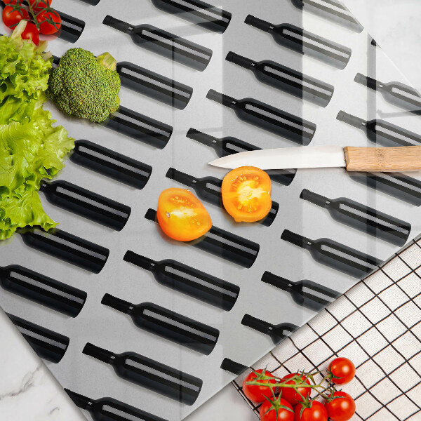 Protège plaque de cuisson Bouteilles de vin noir