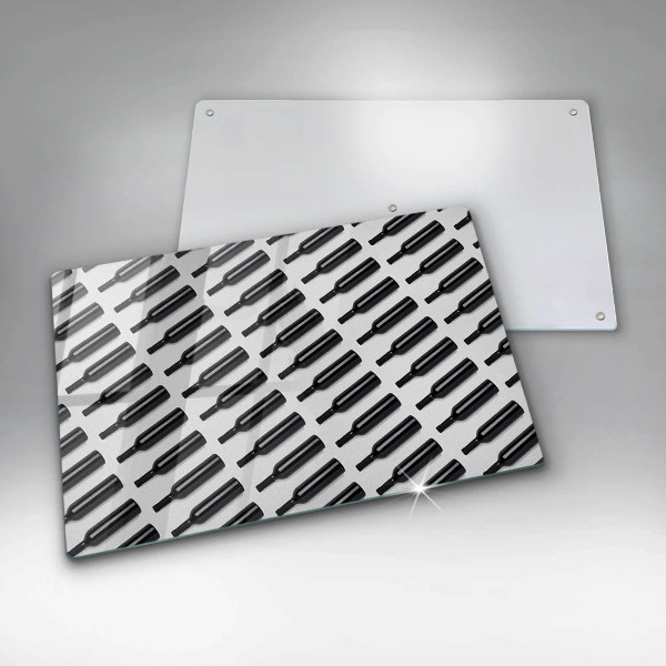 Protège plaque de cuisson Bouteilles de vin noir