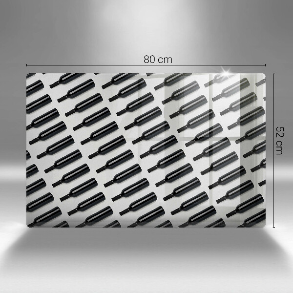 Protège plaque de cuisson Bouteilles de vin noir