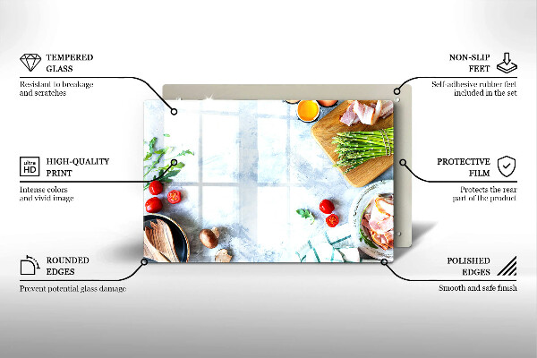 Protège plaque de cuisson Ingrédients en cuisine