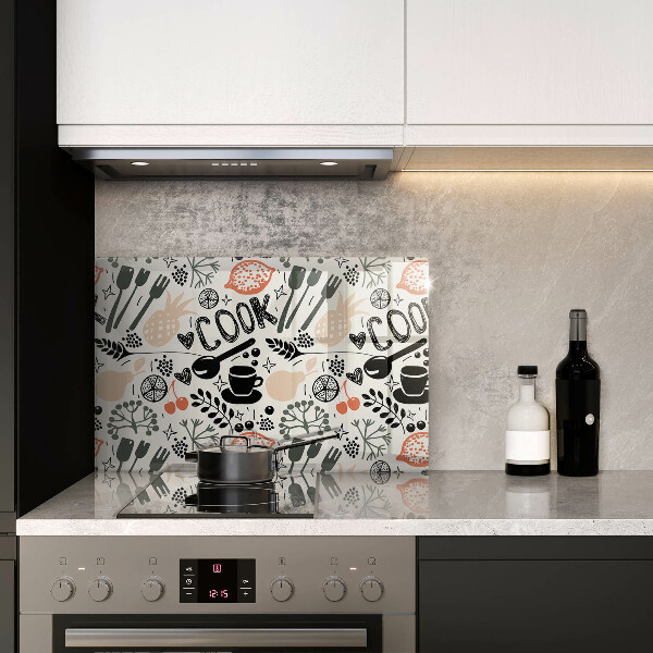 Protège plaque de cuisson Motif de cuisine de dessin animé