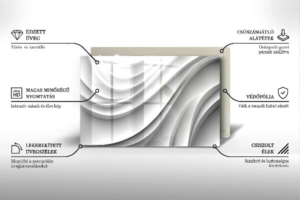 Protège plaque de cuisson Lignes géométriques