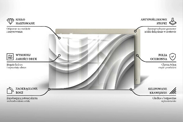 Protège plaque de cuisson Lignes géométriques