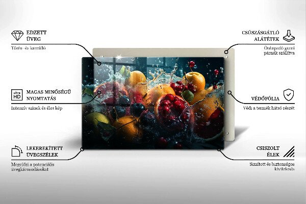 Protège plaque de cuisson Fruits dans l'eau