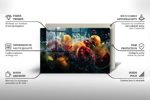 Protège plaque de cuisson Fruits dans l'eau