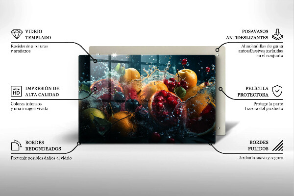 Protège plaque de cuisson Fruits dans l'eau