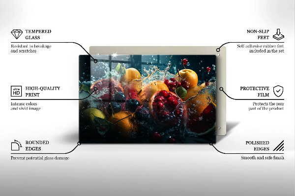 Protège plaque de cuisson Fruits dans l'eau