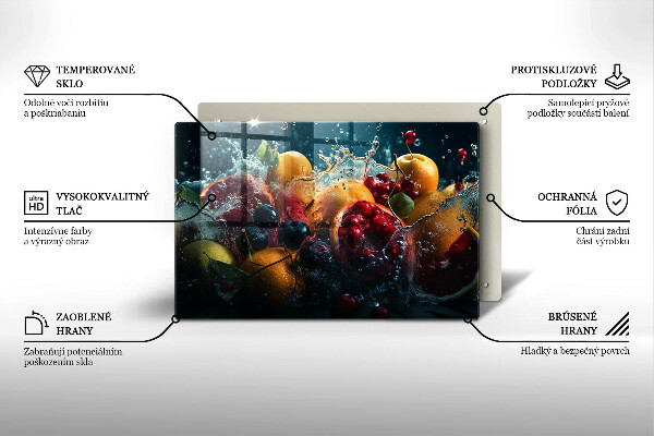 Protège plaque de cuisson Fruits dans l'eau