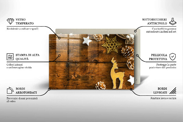 Protège plaque de cuisson décorations de Noël