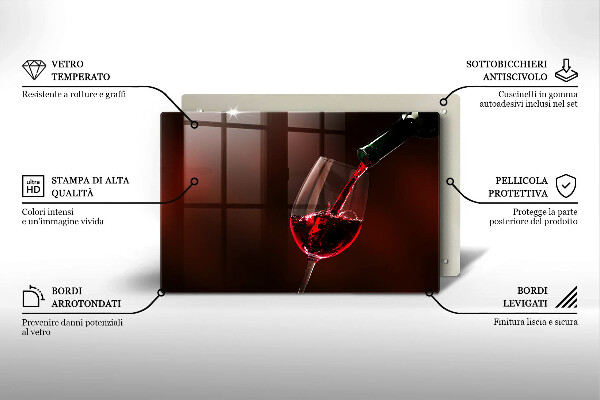 Protège plaque de cuisson Un verre de vin