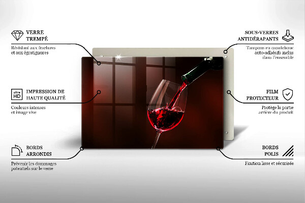 Protège plaque de cuisson Un verre de vin