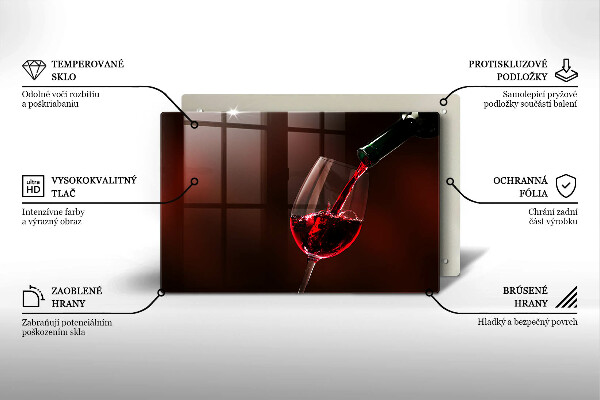 Protège plaque de cuisson Un verre de vin
