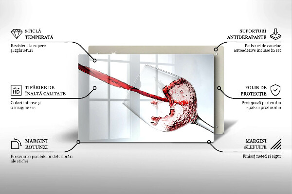 Protège plaque de cuisson Vin rouge