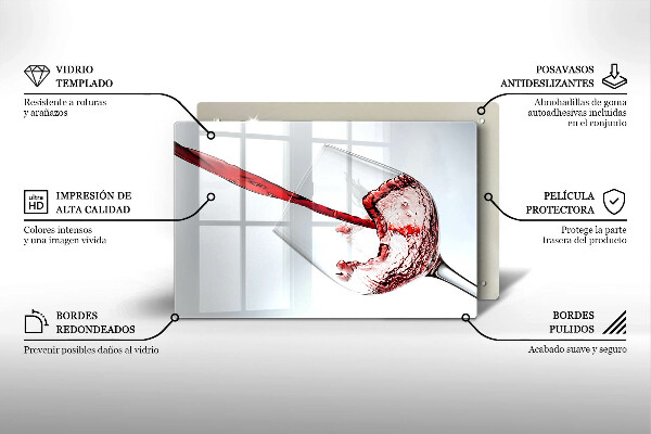 Protège plaque de cuisson Vin rouge