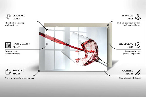 Protège plaque de cuisson Vin rouge