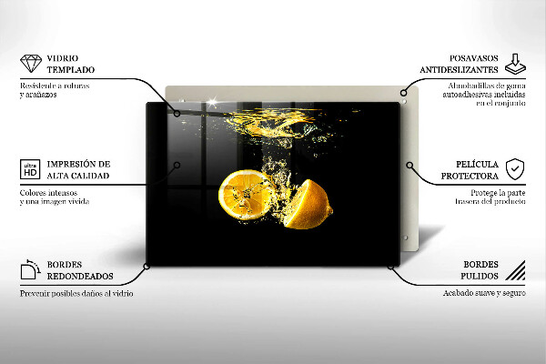 Protège plaque de cuisson Fruit de citron juteux