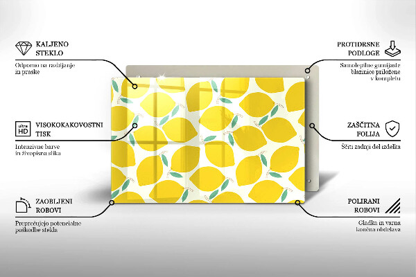 Protège plaque de cuisson Citrons de dessin animé