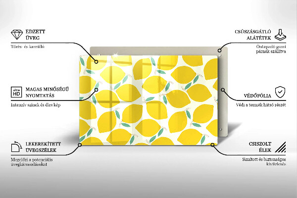 Protège plaque de cuisson Citrons de dessin animé