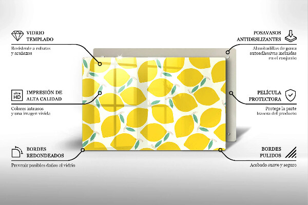 Protège plaque de cuisson Citrons de dessin animé