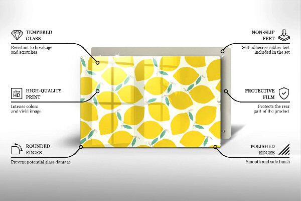 Protège plaque de cuisson Citrons de dessin animé